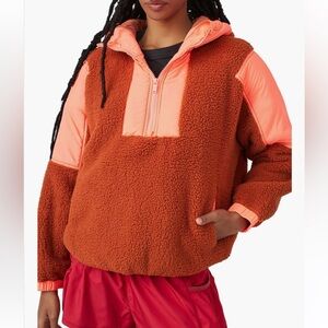 Free People Lead the Pack Fleece Hooded Pullover